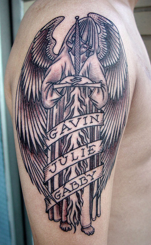  free and fee-based sites that are ready to ink angel tattoo design.