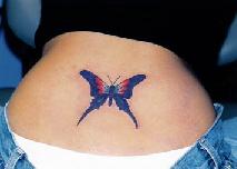 Butterfly Lower Back Tattoo