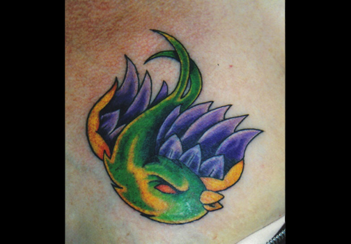 bird tattoos. Colorful Bird Tattoo