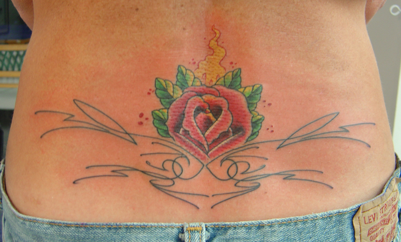 back tattoo design. Lower Back Tattoo Design