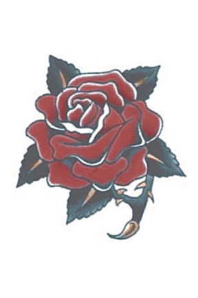 A rose with thorns tattoo design is also very famous.