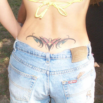 Lower back tribal tattoos for women