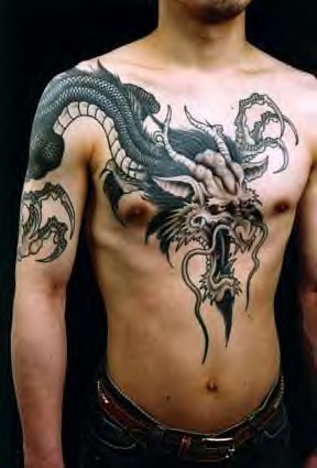 cool dragon tattoos. full dragon tribal tattoo