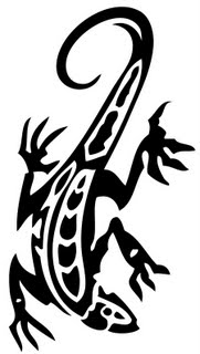 Tribal Lizard Tattoo