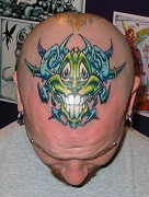 Devil Tattoo On Top Of Head