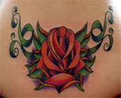 Lower Back Flower Tattoo