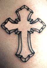 Basic Christian Cross Tattoo
